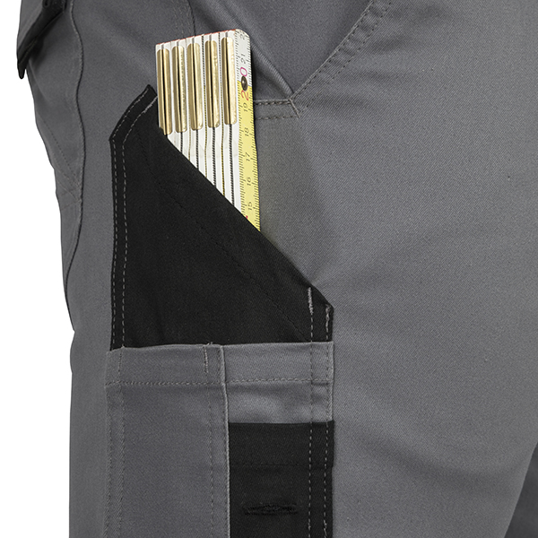 LEIBWÄCHTER Damen Bundhose - grau/schwarz