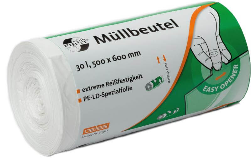 Müllbeutel - 30 Liter - weiß