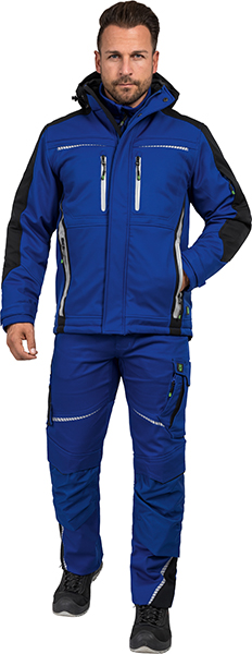 LEIBWÄCHTER Winter-Softshelljacke - kornblau/schwarz