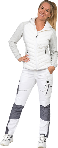 LEIBWÄCHTER Damen Bundhose - weiß/grau