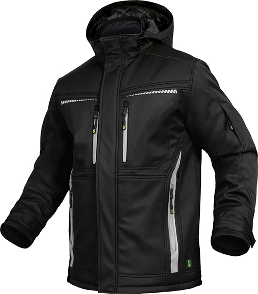 LEIBWÄCHTER Winter-Softshelljacke - schwarz