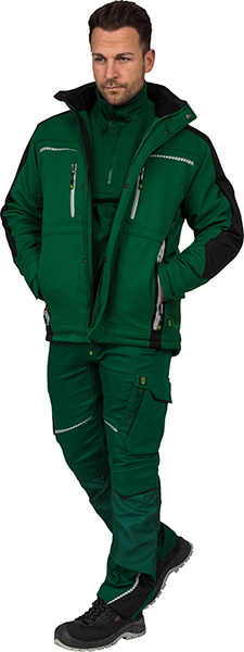 LEIBWÄCHTER Winter-Softshelljacke - grün/schwarz