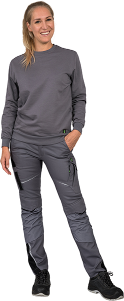 LEIBWÄCHTER Damen Bundhose - grau/schwarz
