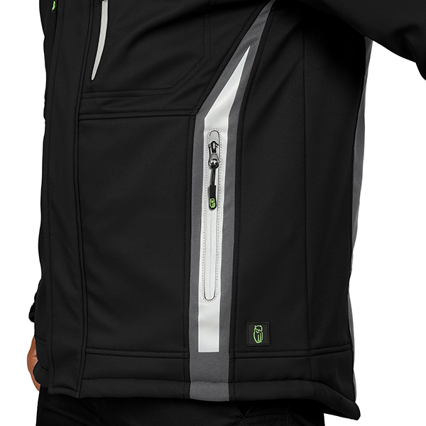 LEIBWÄCHTER Winter-Softshelljacke - schwarz/grau