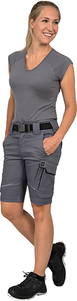 LEIBWÄCHTER Damen Short - grau/schwarz