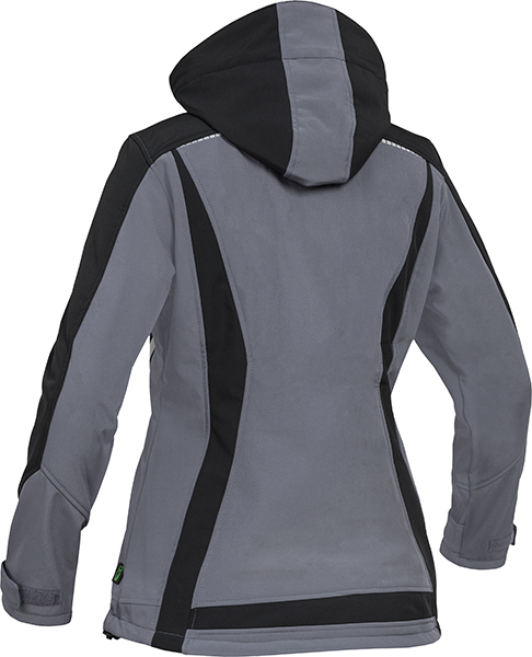 LEIBWÄCHTER Damen Sommer-Softshelljacke - grau/schwarz