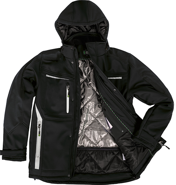 LEIBWÄCHTER Winter-Softshelljacke - schwarz