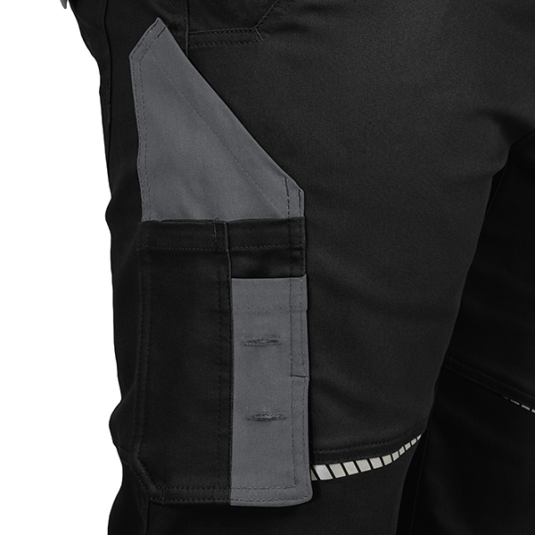 LEIBWÄCHTER Damen Bundhose - schwarz/grau