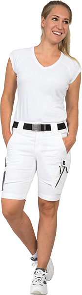 LEIBWÄCHTER Damen Short - weiß/grau