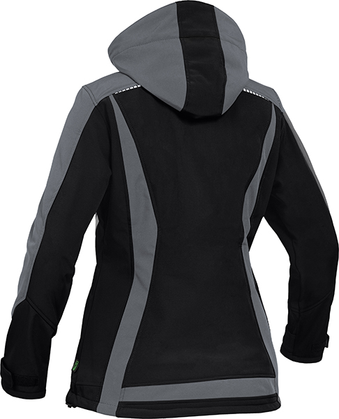 LEIBWÄCHTER Damen Sommer-Softshelljacke - schwarz/grau