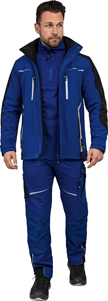 LEIBWÄCHTER Sommer-Softshelljacke - kornblau/schwarz