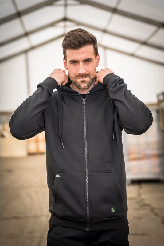 Sweatjacke - schwarz - Gr. XS