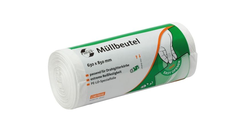 Müllbeutel - 60 bis 80 Liter - weiß