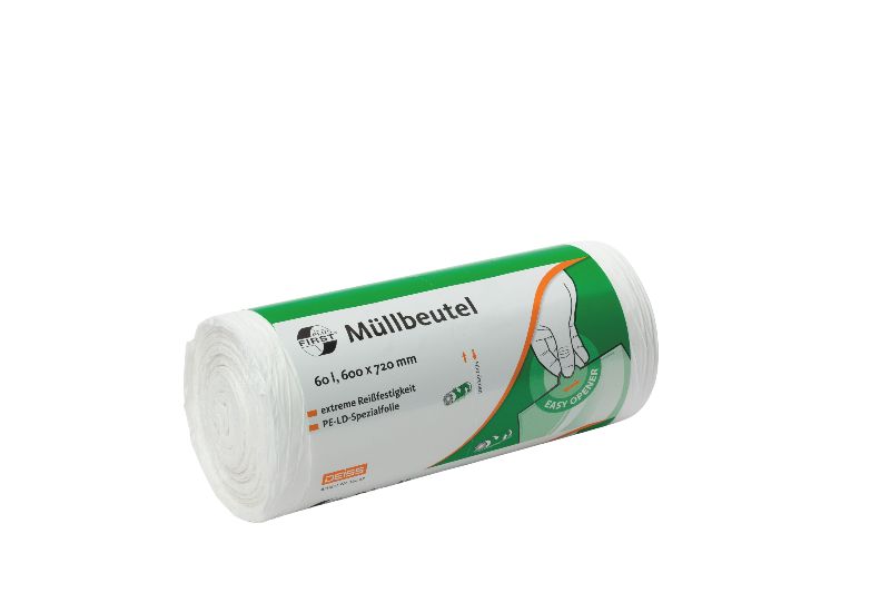 Müllbeutel - 60 Liter - weiß
