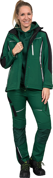 LEIBWÄCHTER Damen Bundhose - grün/schwarz