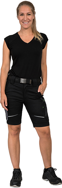 LEIBWÄCHTER Damen Short - schwarz/grau