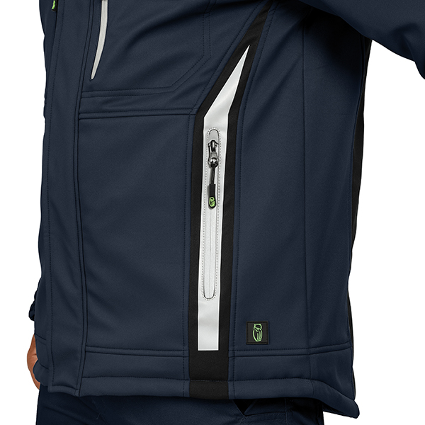 LEIBWÄCHTER Winter-Softshelljacke - marine/schwarz