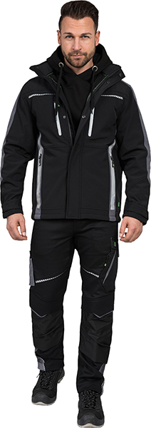 LEIBWÄCHTER Sommer-Softshelljacke - schwarz/grau