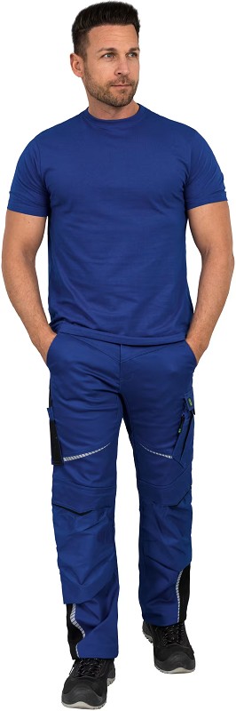 Rundhals T-Shirt - kornblau