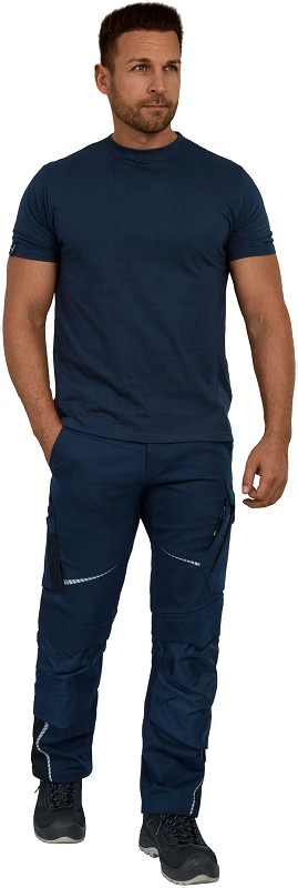 Rundhals T-Shirt - marine