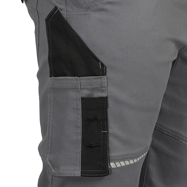LEIBWÄCHTER Damen Bundhose - grau/schwarz