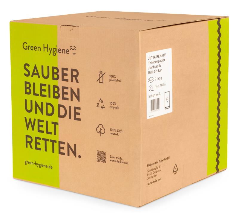JUTTA-RENATE Jumbo-Toilettenpapier - 2-lagig - 180 m