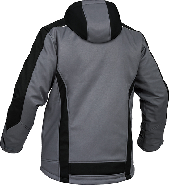 LEIBWÄCHTER Winter-Softshelljacke - grau/schwarz
