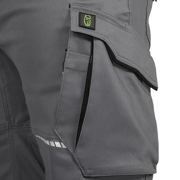 LEIBWÄCHTER Damen Bundhose - grau/schwarz