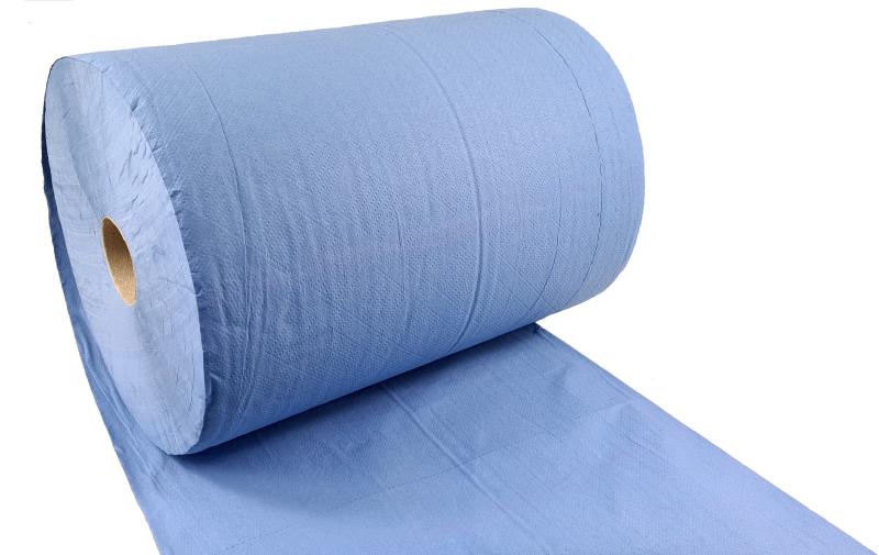 Putzpapier Blau 3-lagig 38x36 Cm – 1000 Blatt Industrierolle Für Werkstatt & Co.